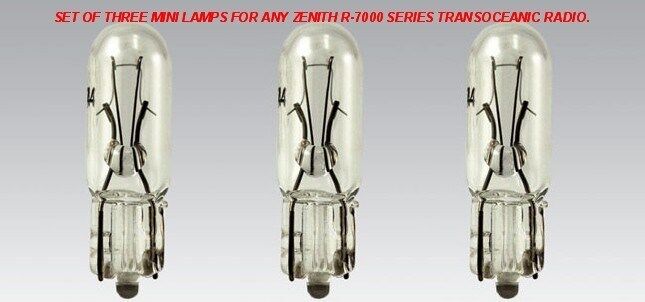 R7000 ZENITH TRANSOCEANIC MINI BULBS / LAMPS FOR ANY ORANGE MAP RADIO