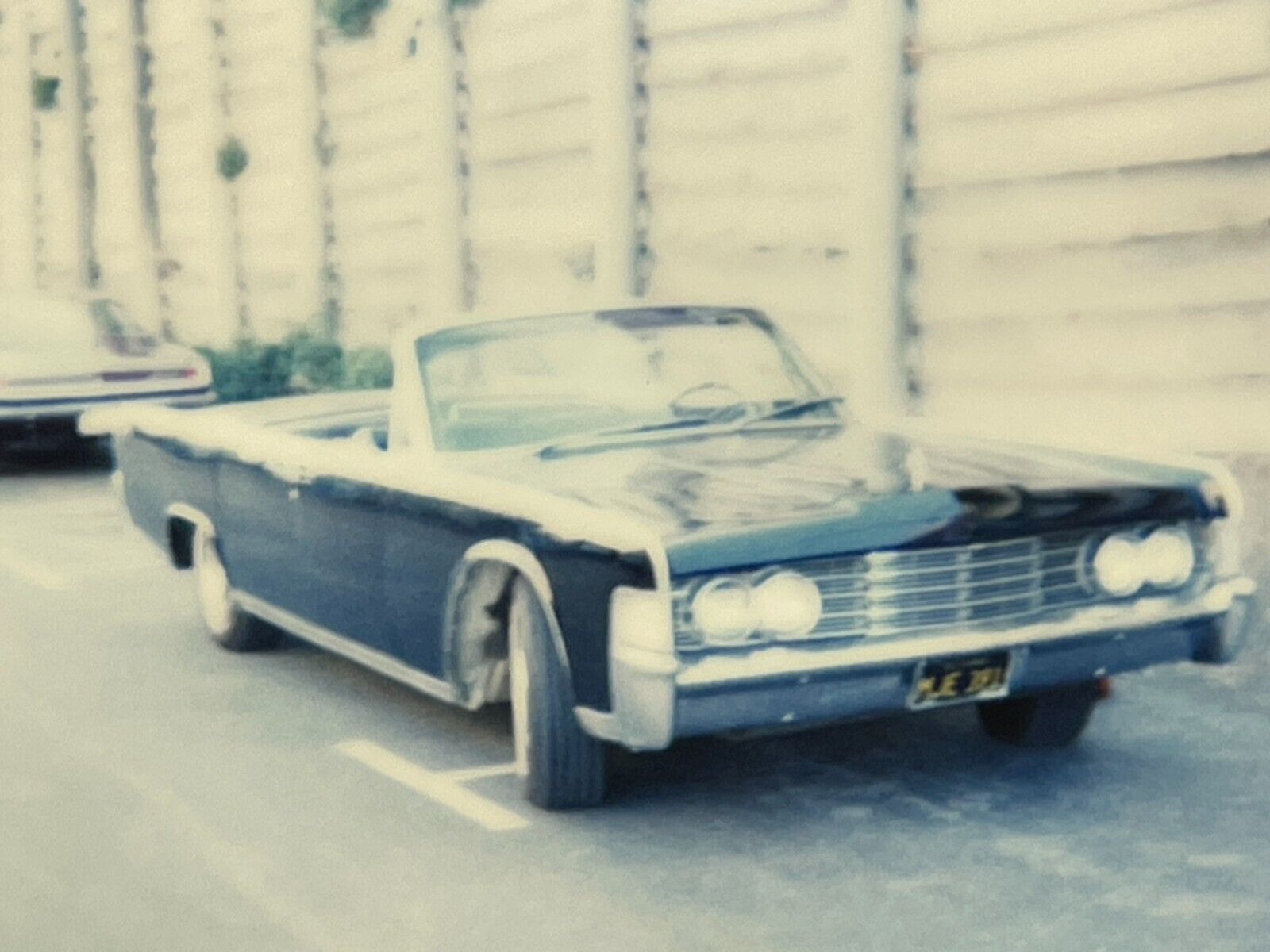CCF 2 Photographs From 1980-90's Polaroid Artistic Of A 1965 Convertible *Blur