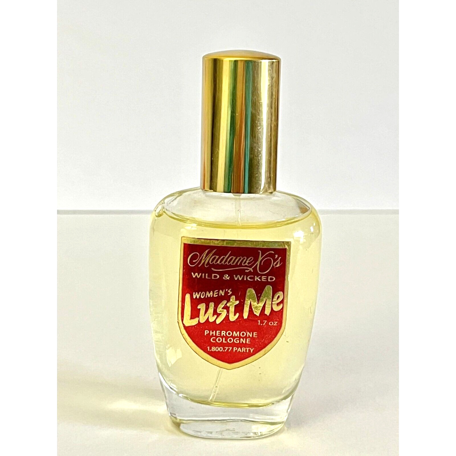 Vintage Madame X\'s Wild & Wicked Lust Me Perfume Pheromone Cologne Almost Full