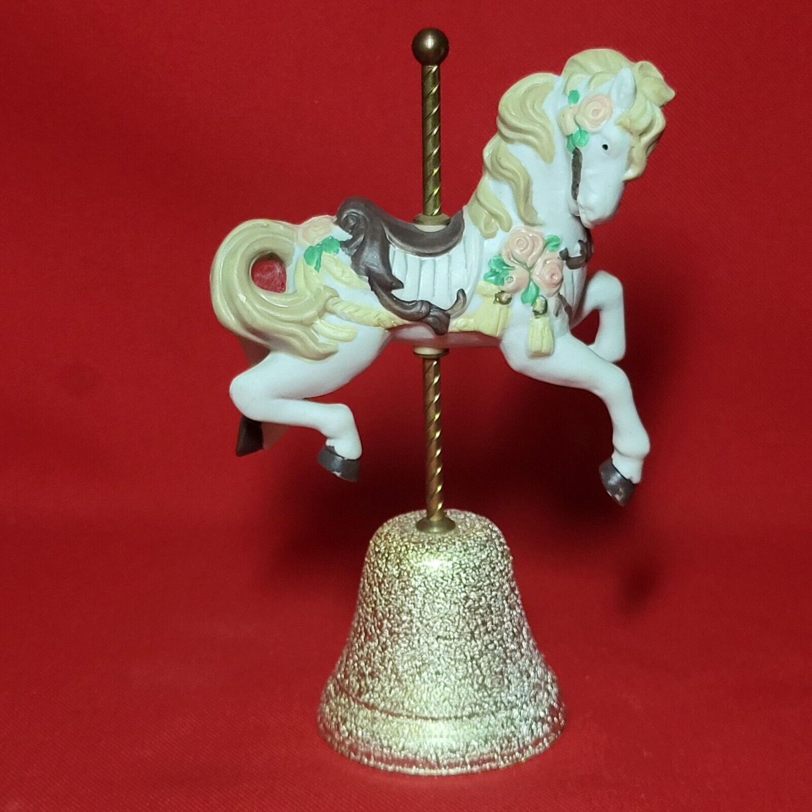 Vintage Horse Carousel Brass Bell