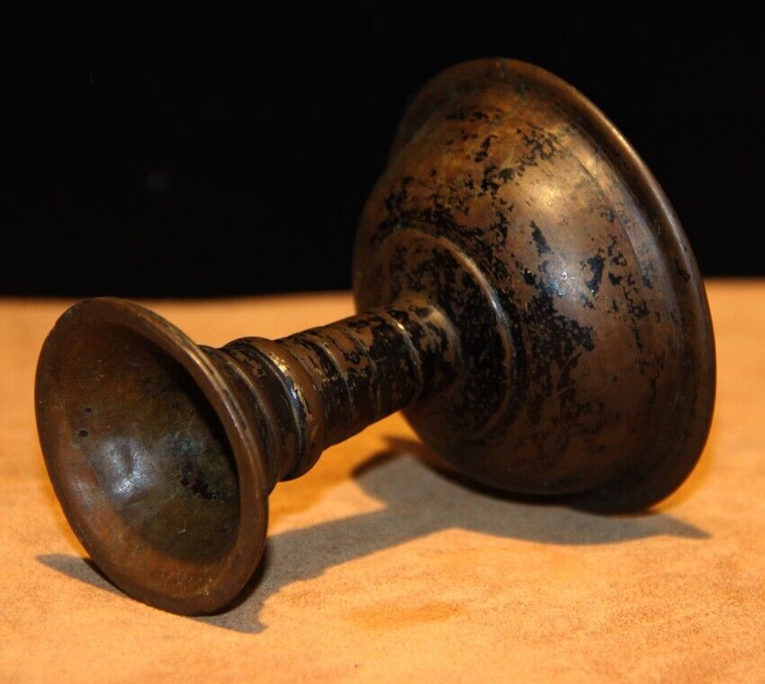 Amazing Rare Tibet Tibetan 16th Century Old Antique  Buddhist Bronze Ghee Lamp