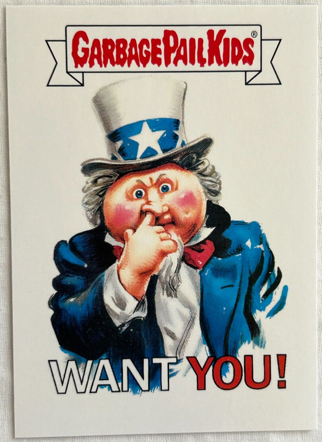 2015 Topps Garbage Pail Kids 1986 Mini Poster Uncle Sam GPK Wants You #17 Card