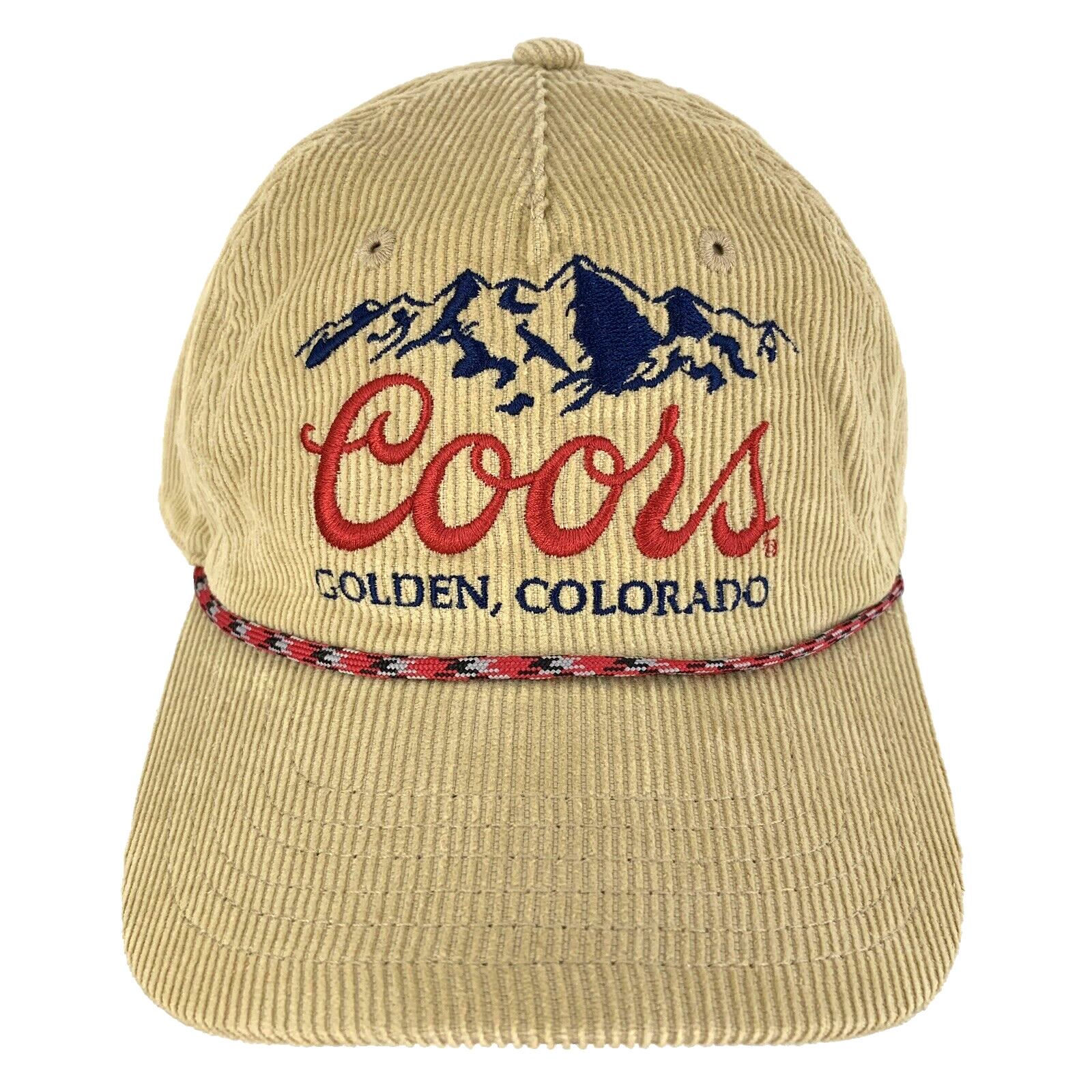 Coors Beer Corduroy Hat Golden Colorado Rope Retro Snapback Trucker Baseball Cap