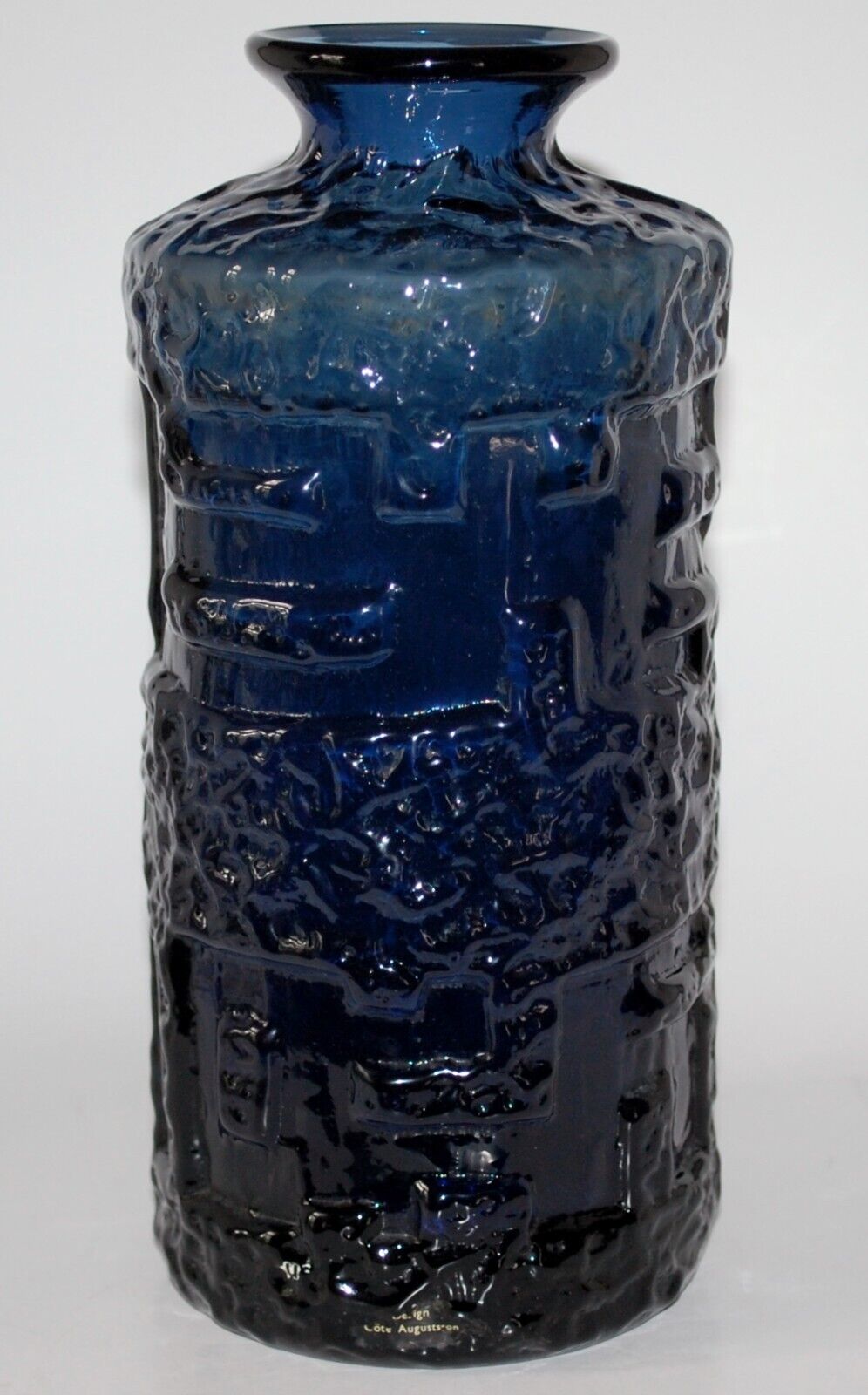 Göte Augustsson for Ruda.Sweden Blue Blown Art Glass Vase.1960.