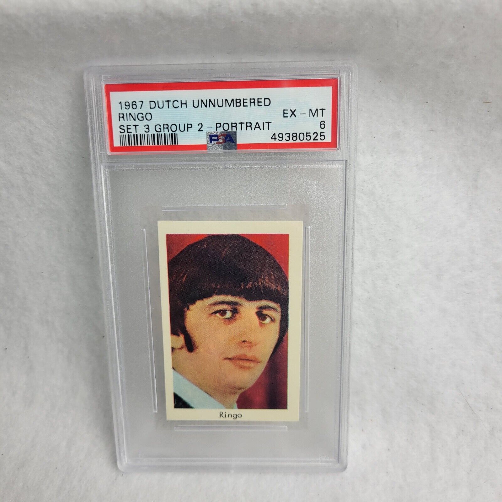 1967 Ringo Starr Portrait Card PSA 6 Dutch Unnumbered Set 3 Group 2 Low Pop