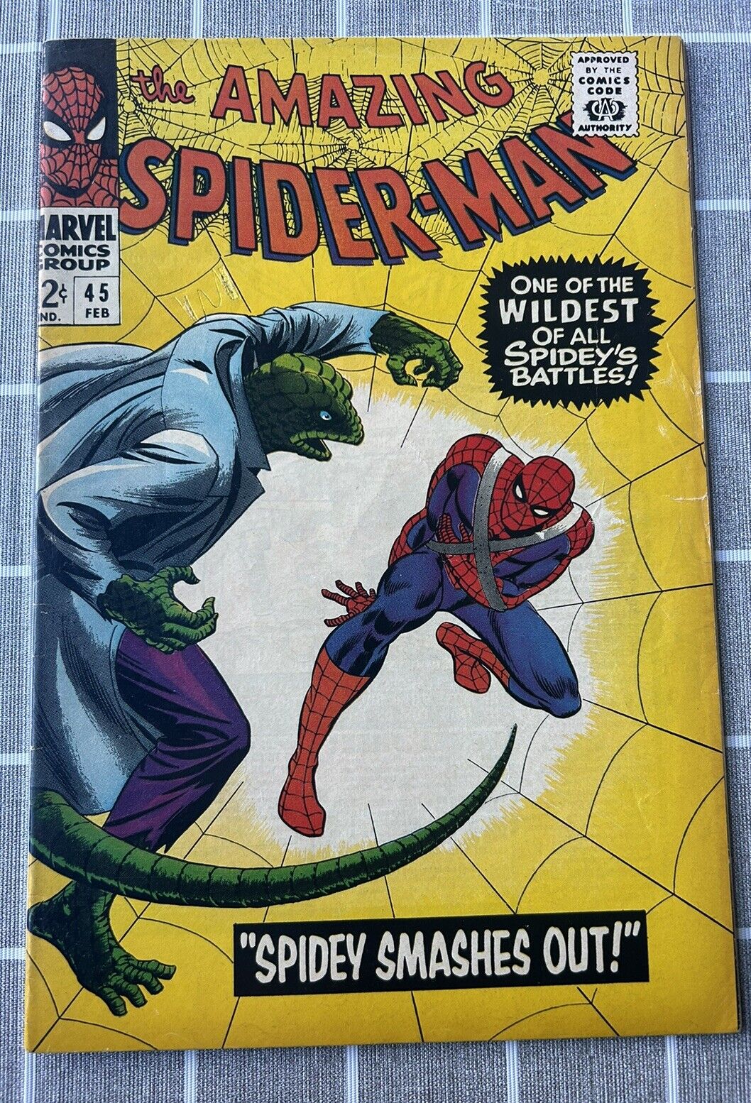 The Amazing Spider-Man #45 VF- 3rd App Of The Lizard 1966 Vintage Marvel