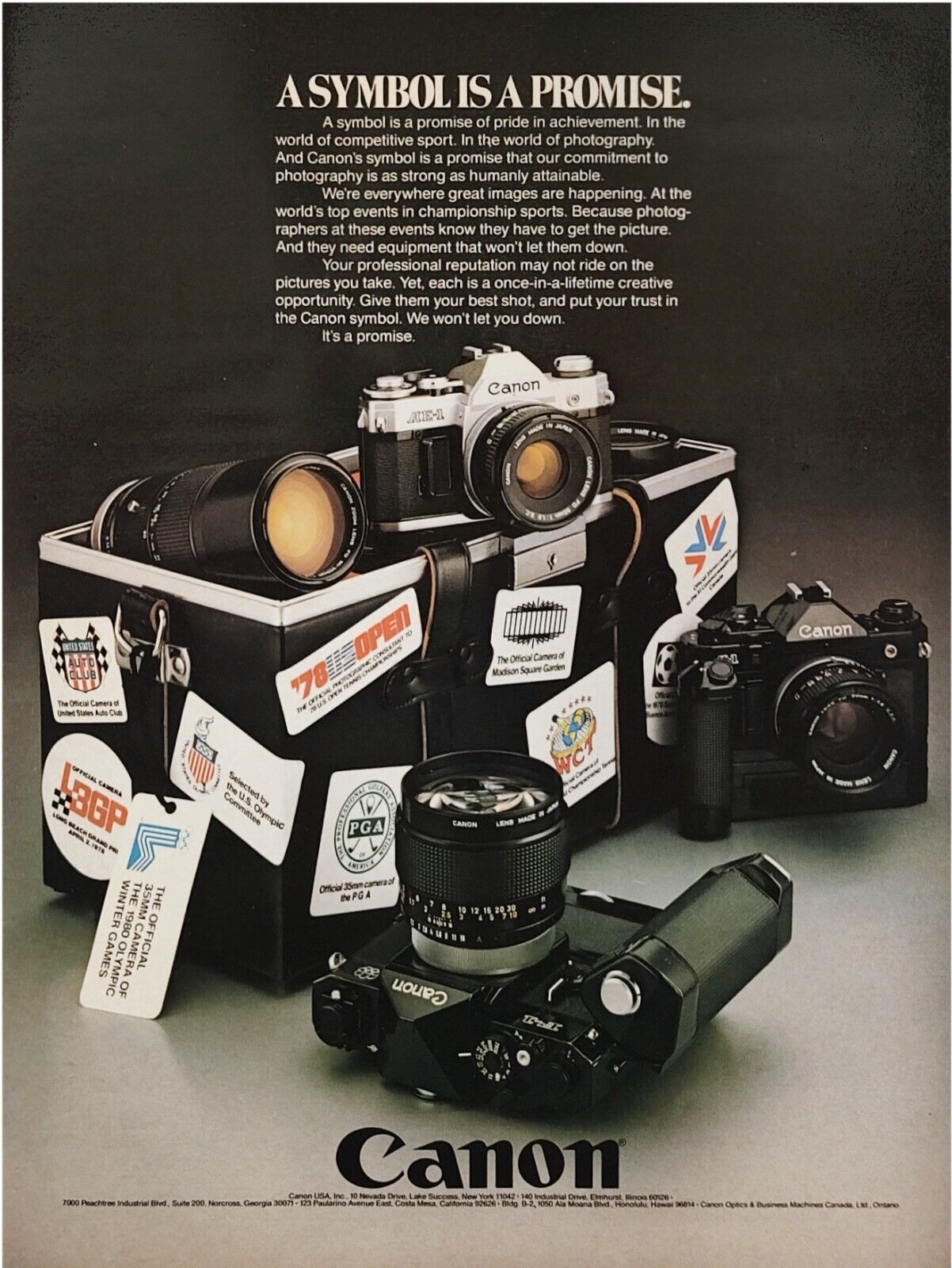 1979 Canon Print Ad Canon AE-1 Canon \