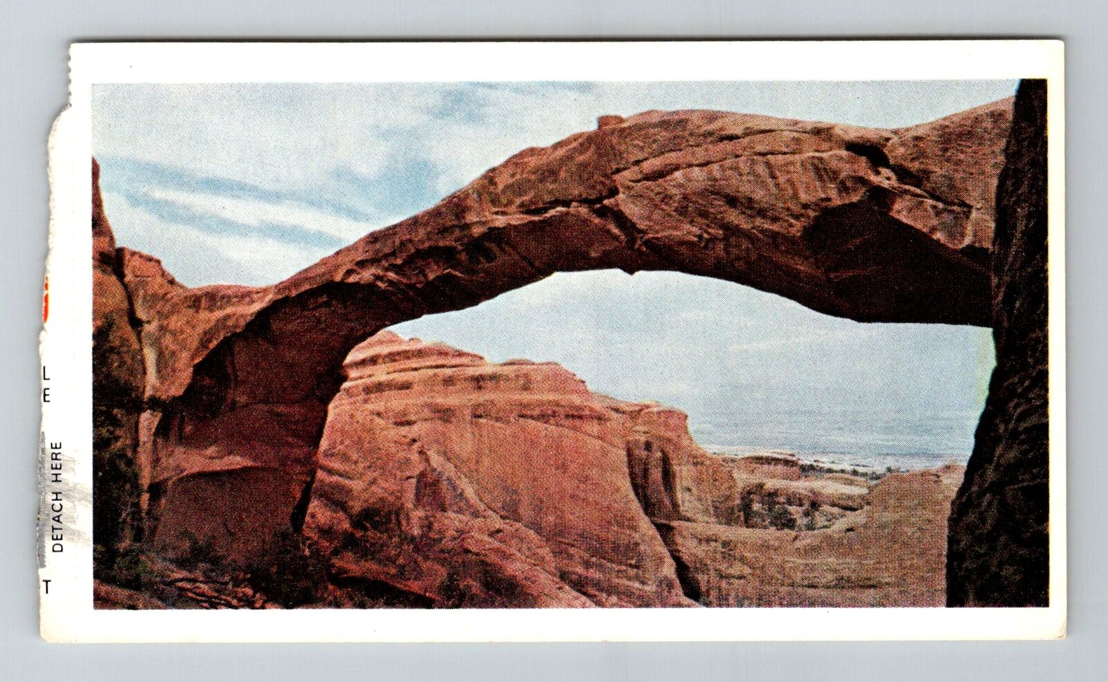 Moab UT-Utah, Landscape Arch, Arches National Monument Vintage Souvenir Postcard