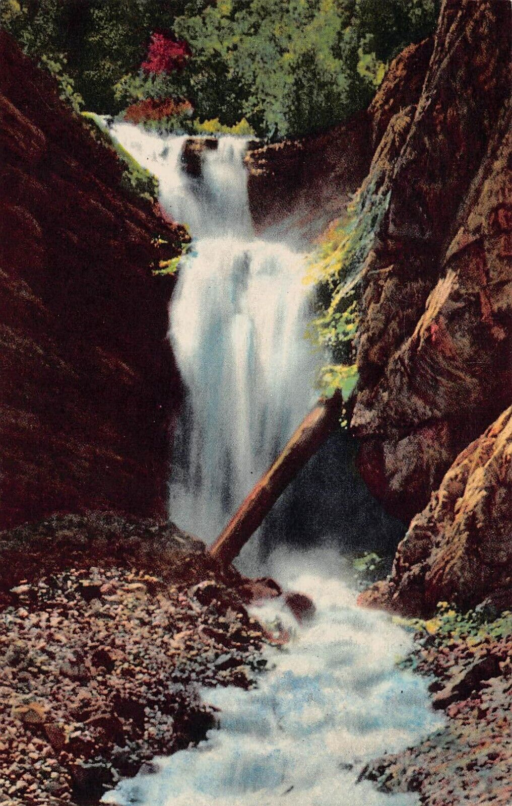 Ogden Provo Canyon UT Utah Upper Falls Wasatch Mountains 1960s Vtg Postcard M3
