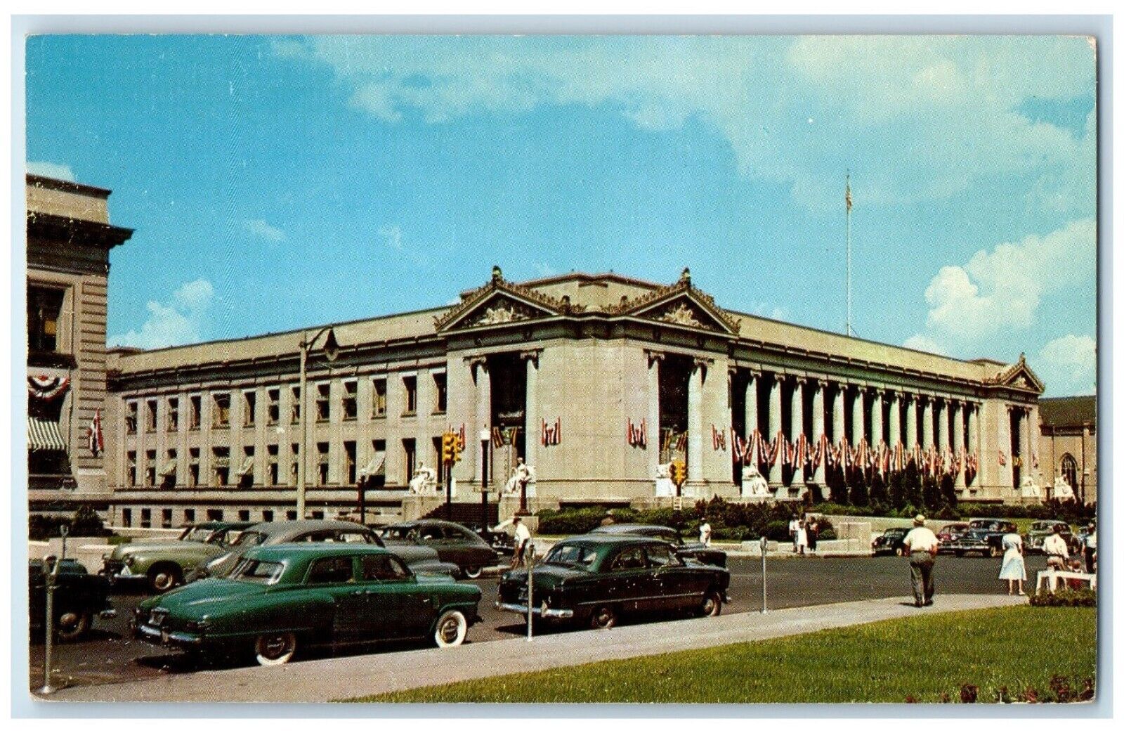 c1950\'s Shelby County Courthouse Building Cars Memphis Tennessee TN Postcard