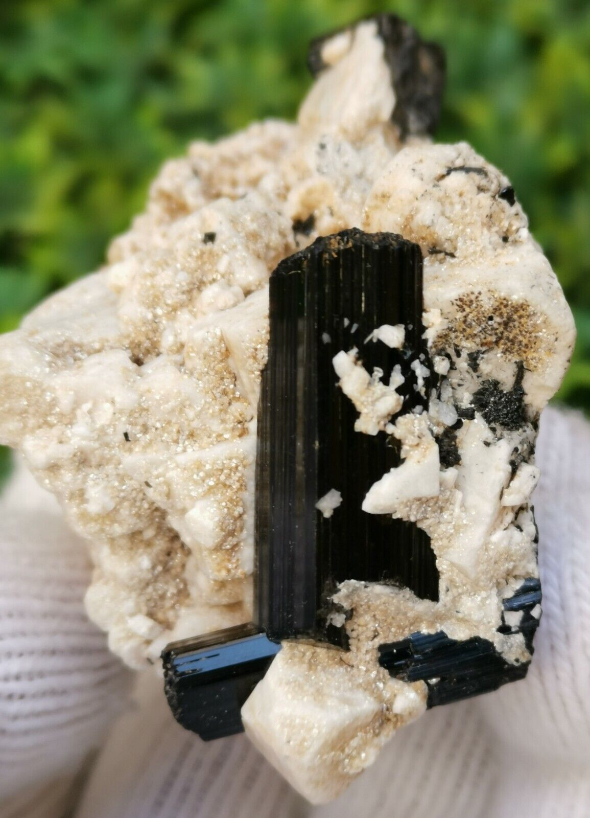 165g Good Quality Black Tourmaline with Feldspar Crystal specimen @  Skardu Pak