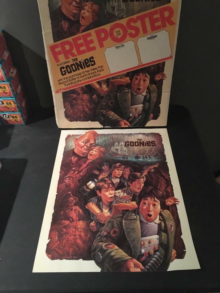 VINTAGE 1985 THE GOONIES 17.5X22 DOUBLE SIDED PROMO MOVIE POSTER 1 SHEET