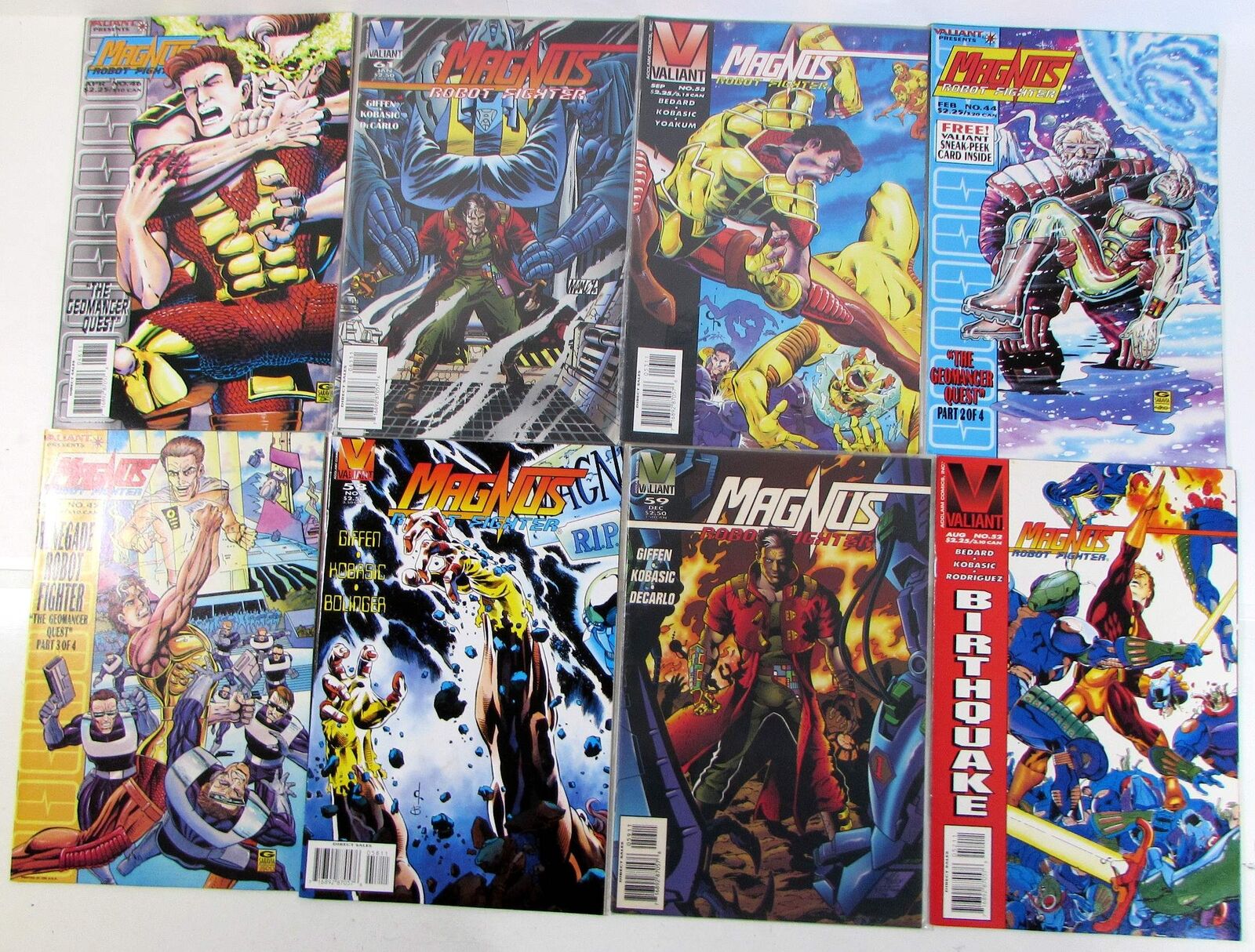 Magnus Robot Fighter Lot of 8 #46,61,53,44,45,58,59,52 Valiant (1995) Comics