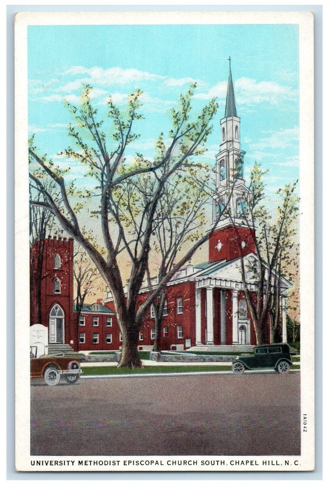 c1930's University Methodist Episcopal Church South Chapel Hill NC Postcard
