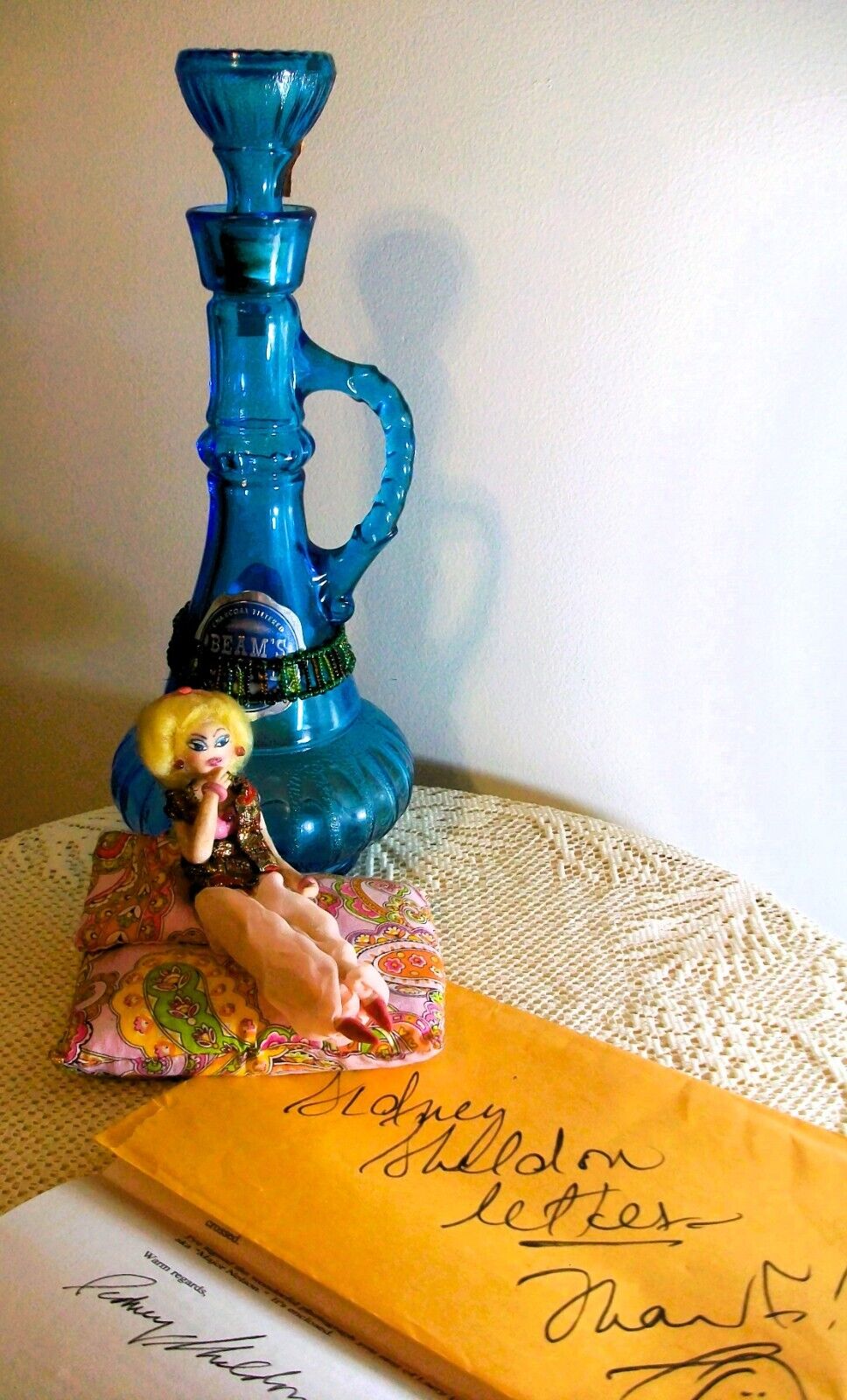 I Dream of Jeannie: OOAK Doll, Original Bottle, + Signed Sidney Sheldon Letters
