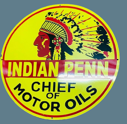 Porcelain Indian Penn  Enamel Metal Sign Size 30\