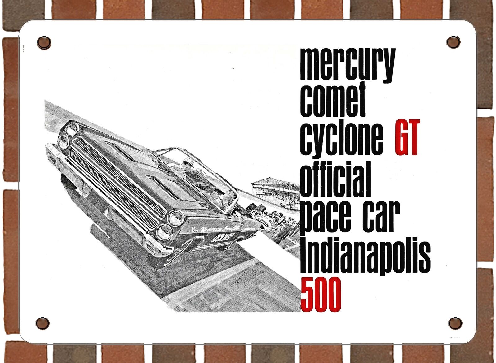 METAL SIGN - 1966 Mercury Comet Cyclone GT Indy 500 Pace Car - 10x14 Inches