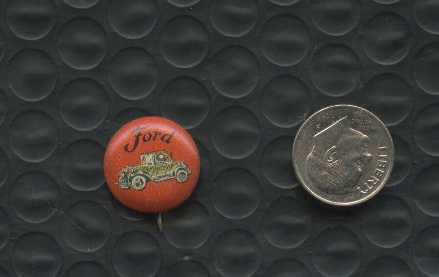 VERY RARE - 1928 / 1929 FORD ROADSTER PIN BACK / BUTTON 