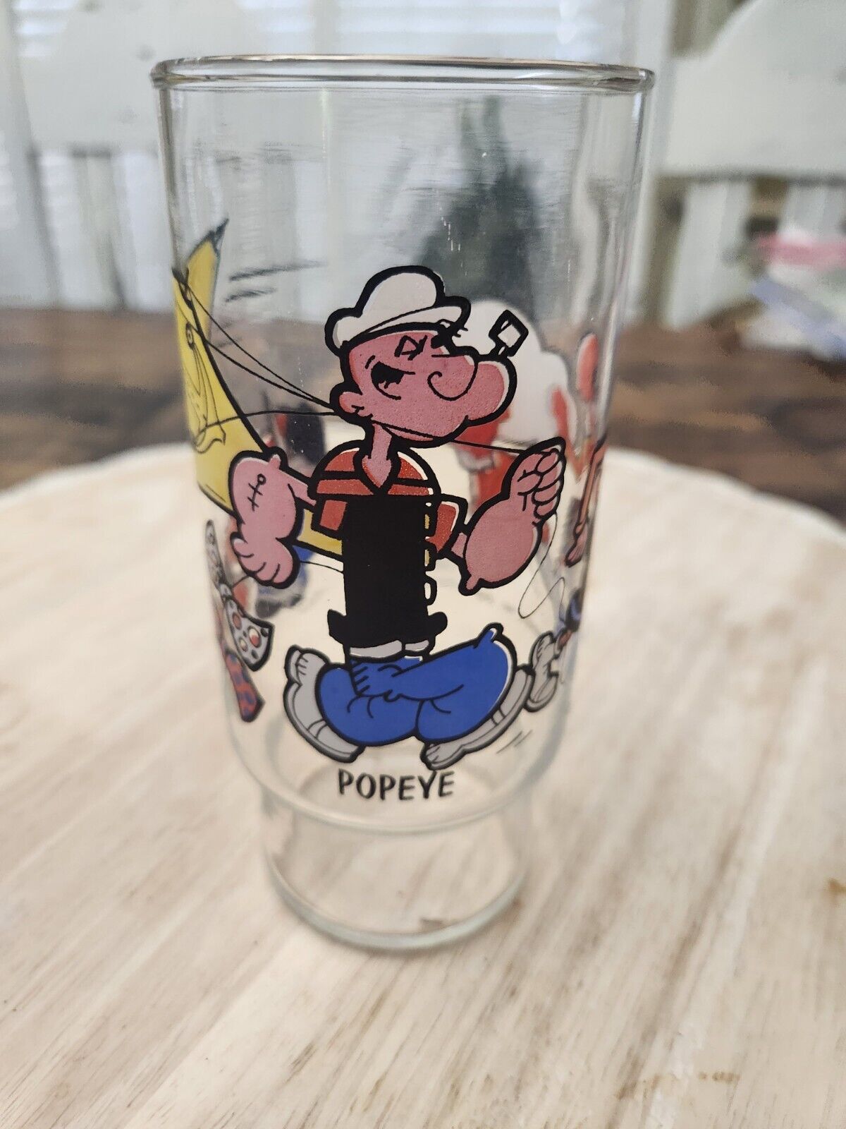 1978 Vintage Popeye Advertising Glass