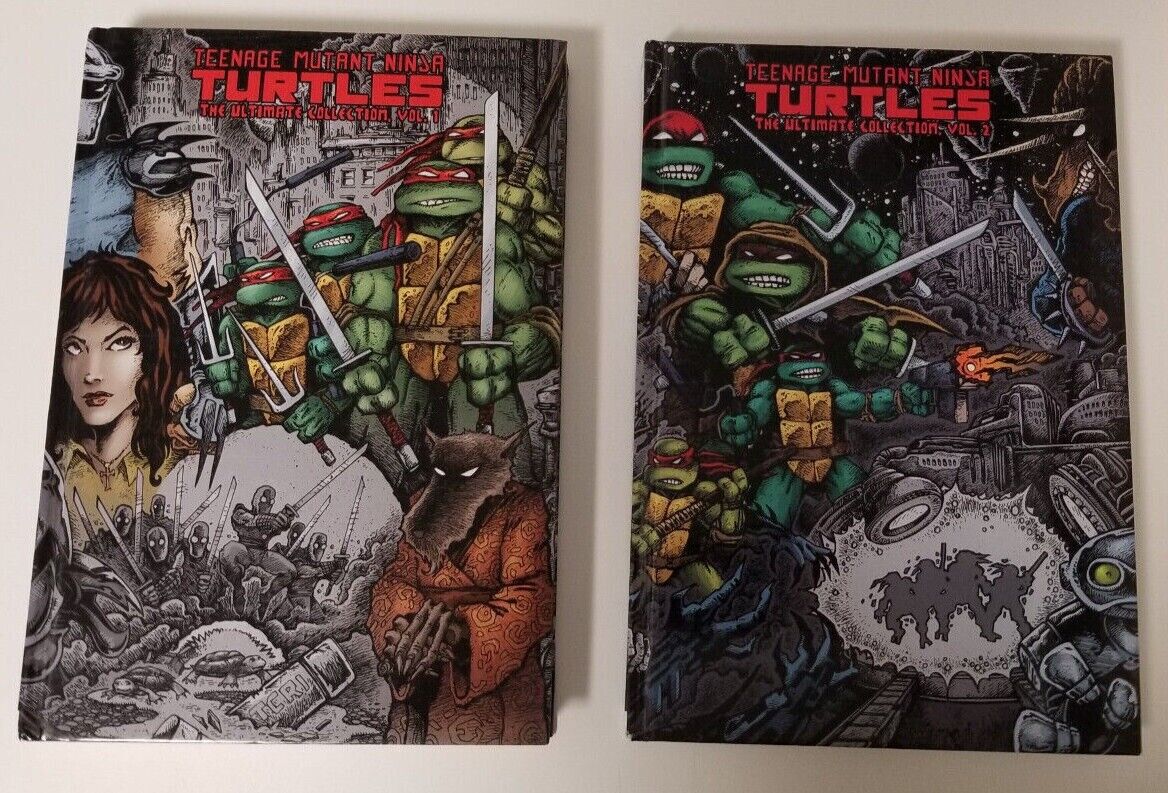 Teenage Mutant Ninja Turtles Ultimate Collection HC Vol 1 2 TMNT IDW Mirage OOP 