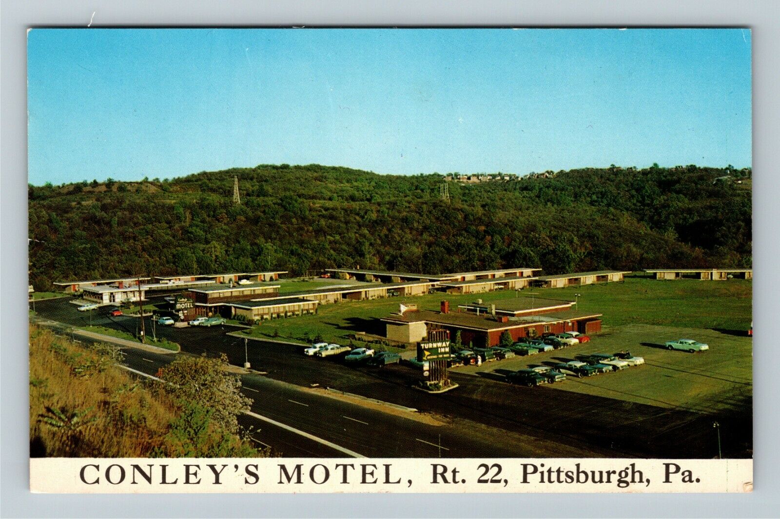 Pittsburgh PA-Pennsylvania, Conley\'s Hotel, Aerial Advertising, Vintage Postcard