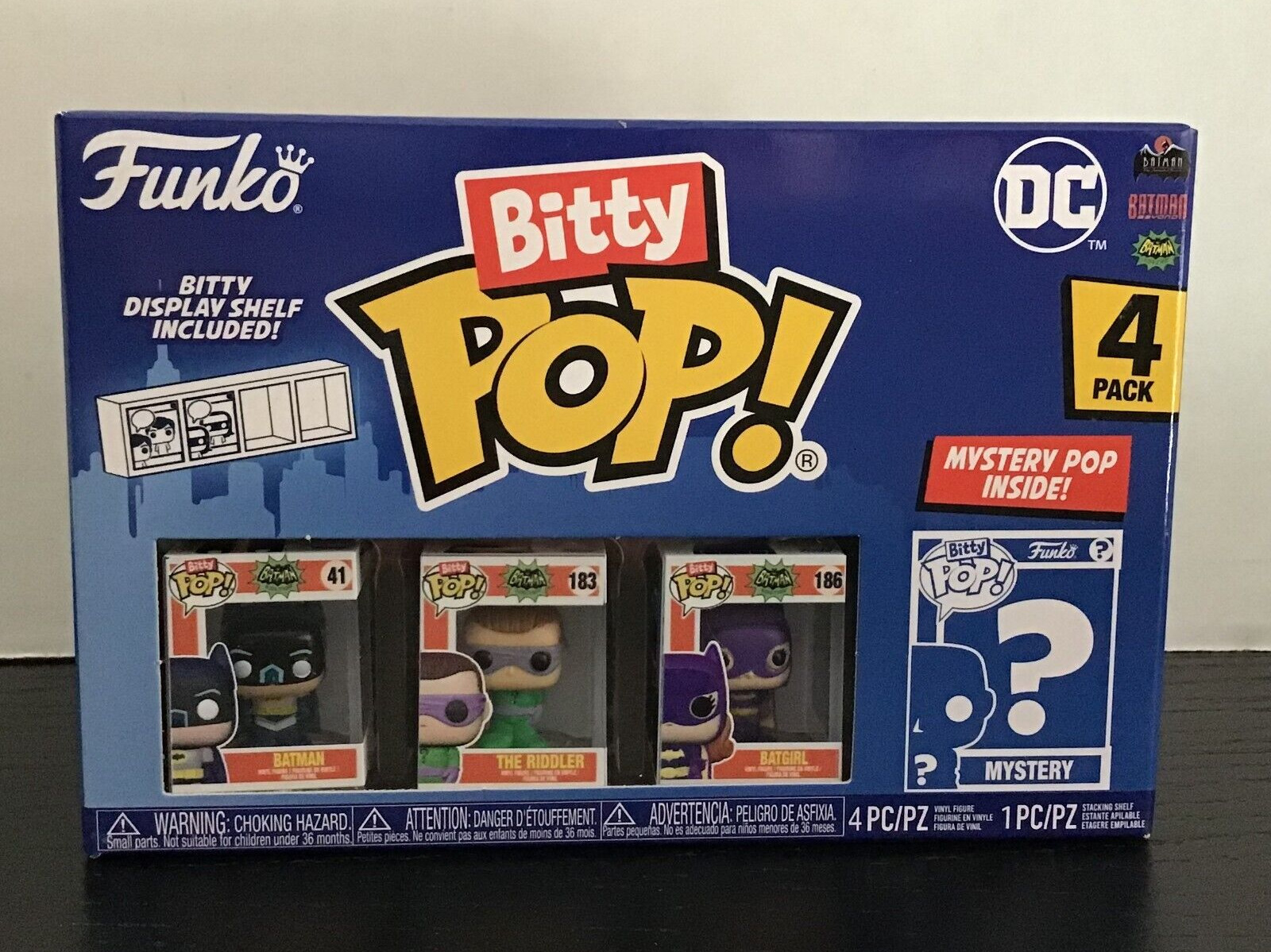 Funko Bitty Pop 1966 Batman Riddler Batgirl Bitty Pop 4 pack w/ Mystery Pop