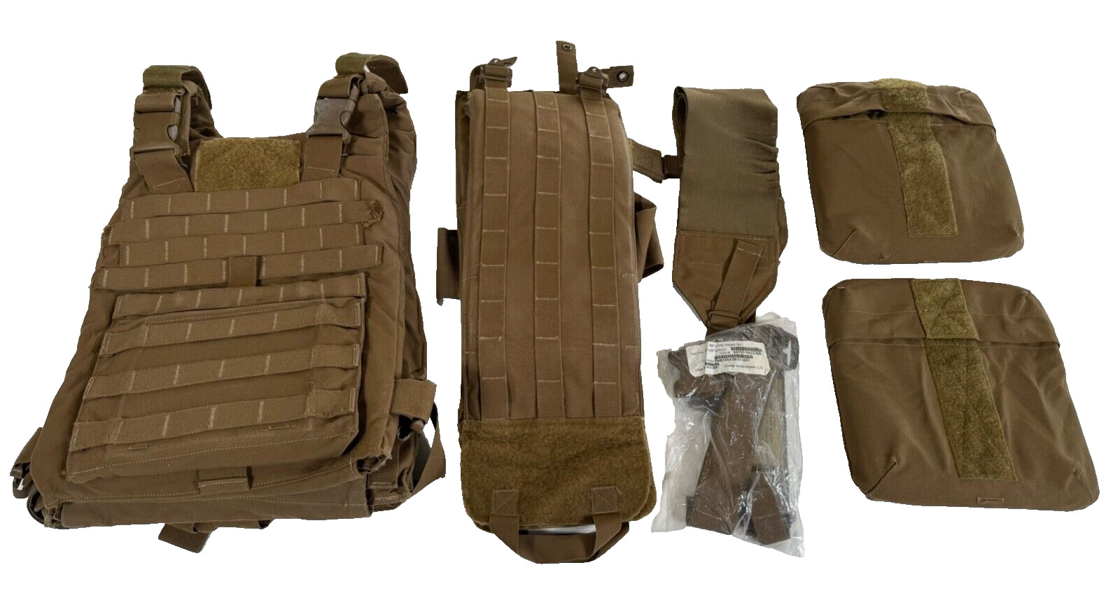 USMC Plate Carrier with Soft Inserts & Side Plate Pockets Coyote Size Medium