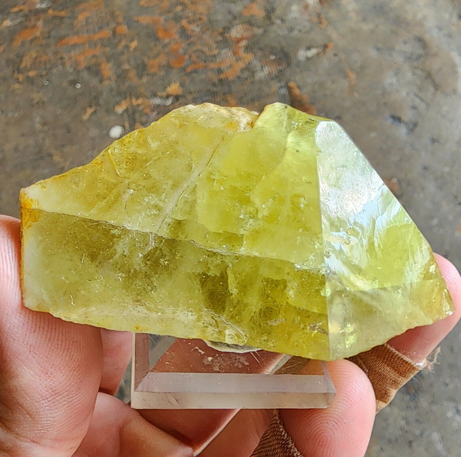 Fine And Rare Brazilianite Crystal Linopolis, Minas Gerais, Brazil Huge And RARE