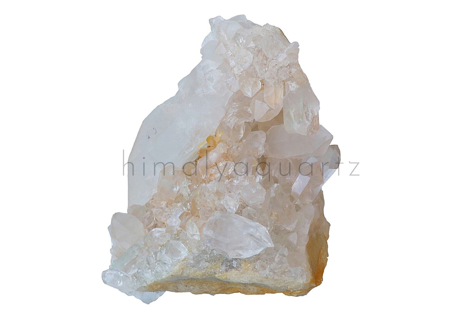 1.905 Kg White With Yellow Quartz Cluster Rough Rock Healing Stone Home Decor