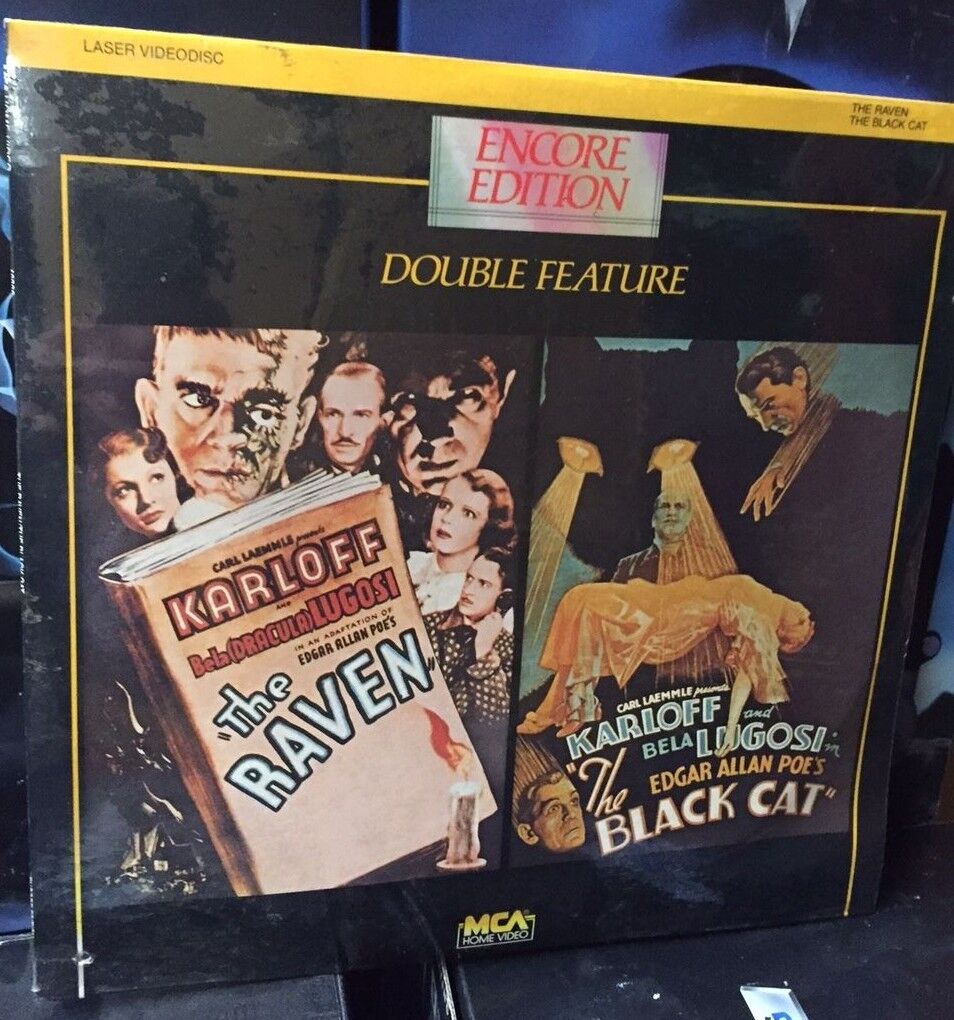 The Raven & The Black Cat Laserdisc Double Feature EDGAR ALLAN POE NEW