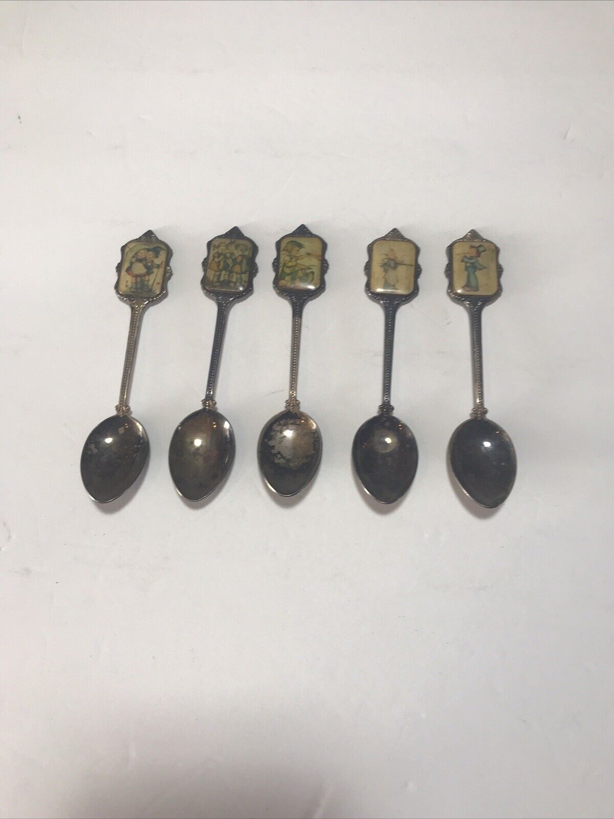 Vintage ARS Edition Hummel Spoons Silver Plate 1980’s Lot Of 5 - 5”