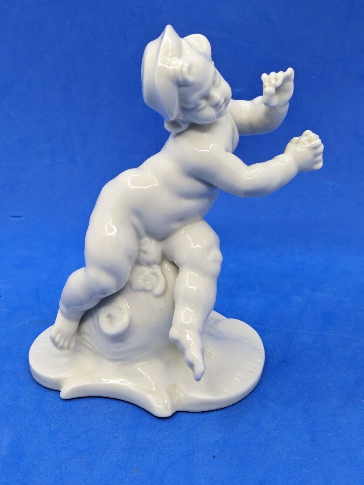 German White Porcelain Figurine Cherub Putti Figurine Nymphenburg 256 See Photos