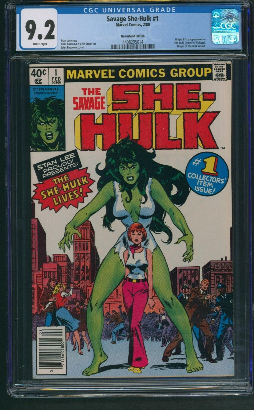 Savage She-Hulk #1 CGC 9.2 WP Newsstand Edition Marvel Comics 1980 New Slab