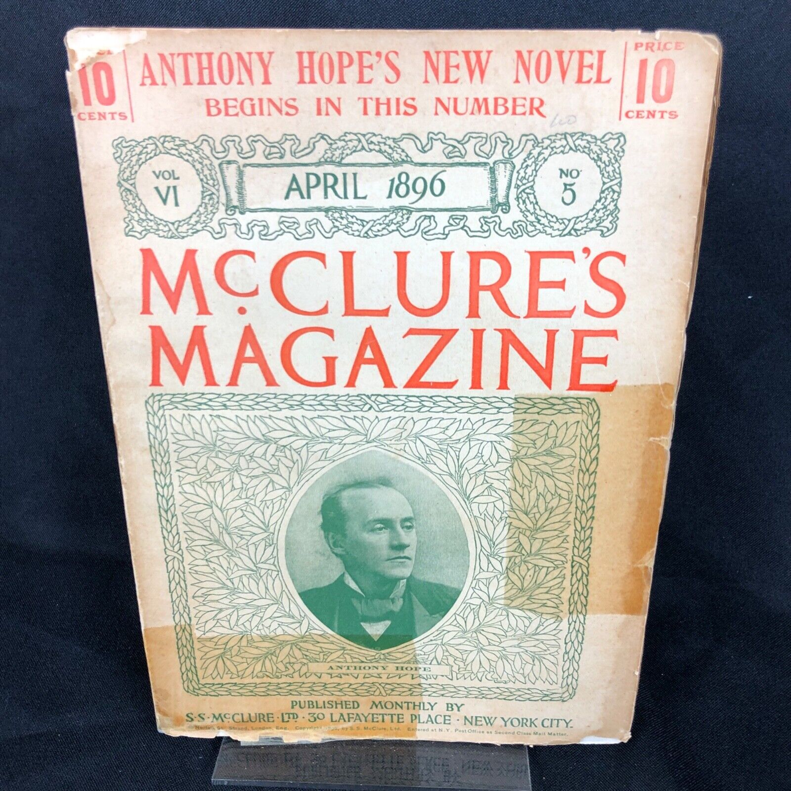 McClure\'s Magazine - Anthony Hope on Cover - April 1896 Vintage Ads Ephemera