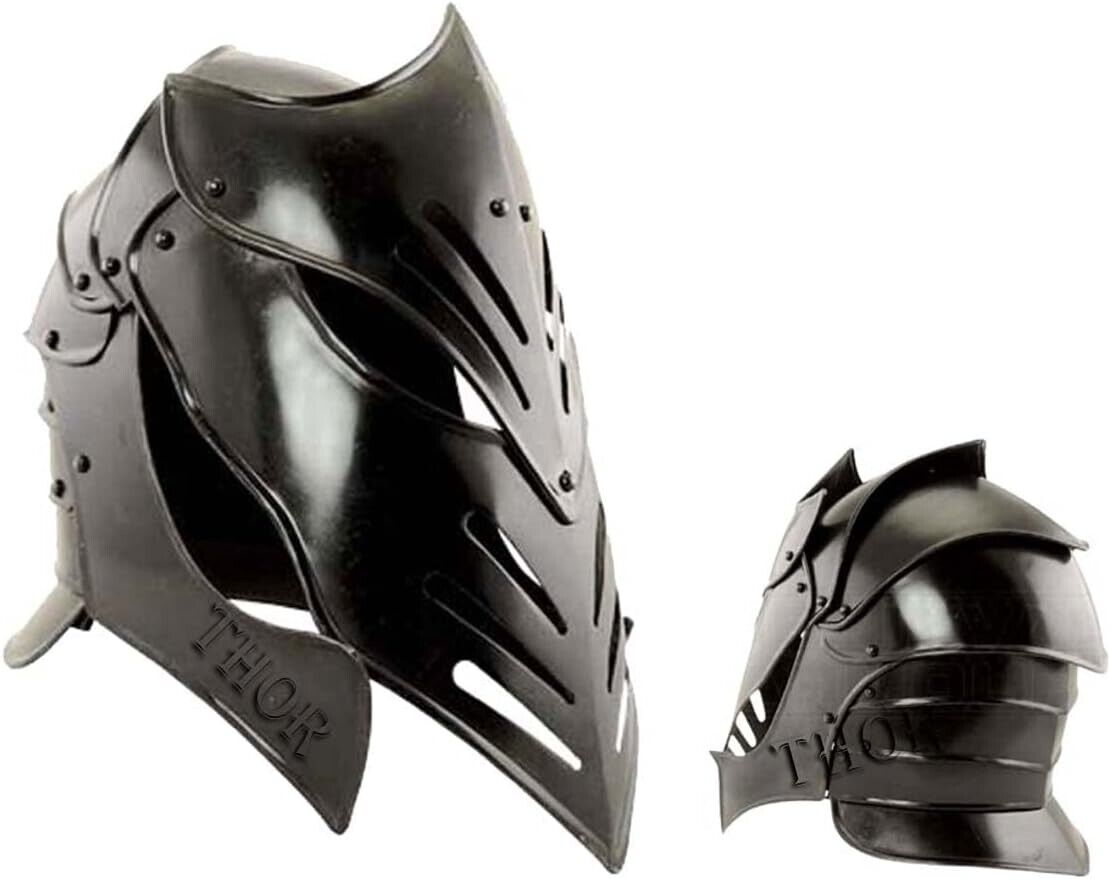 Medieval Armor Darkness Fantasy Armageddon Knight Close Helmet Rustic Vintage