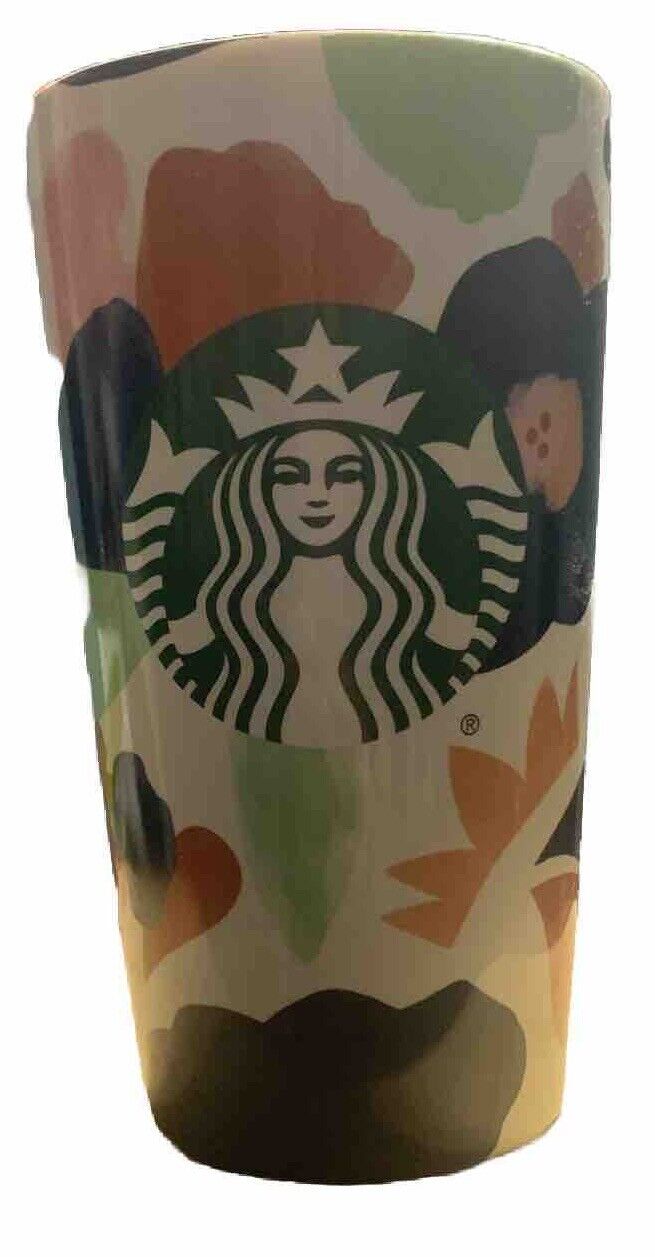 Starbucks Multi Color Ceramic Travel Coffee Cup 12oz - New