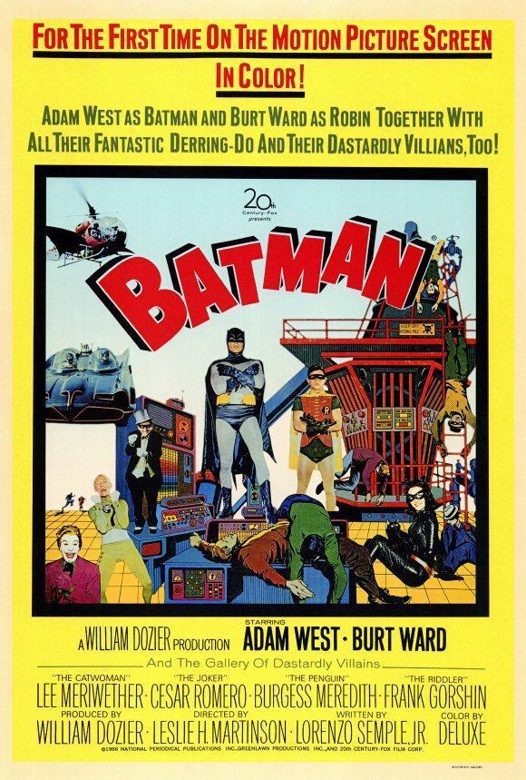Batman Movie POSTER 27 x 40, Burt Ward, Adam West, (1966) Style A