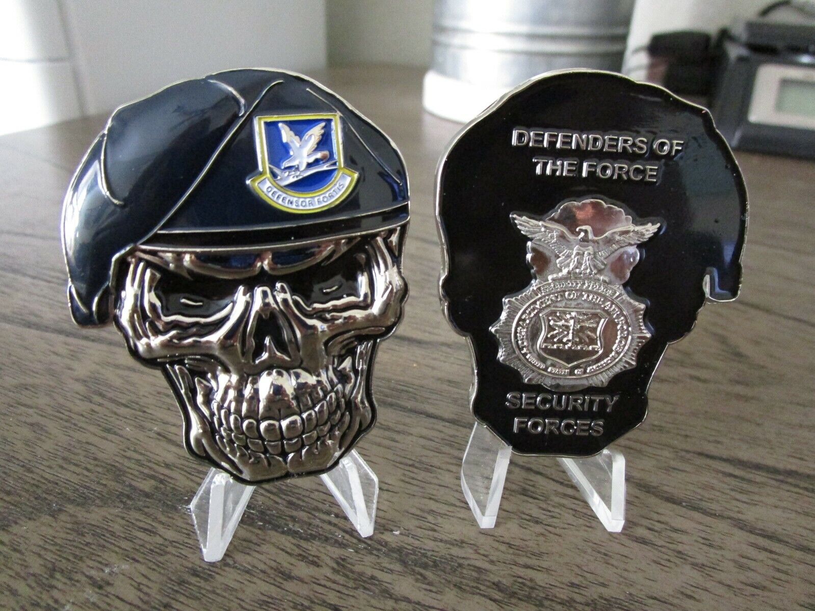 USAF Security Forces MP's SF Defenders of the Force Reapers Skull Challenge Coin