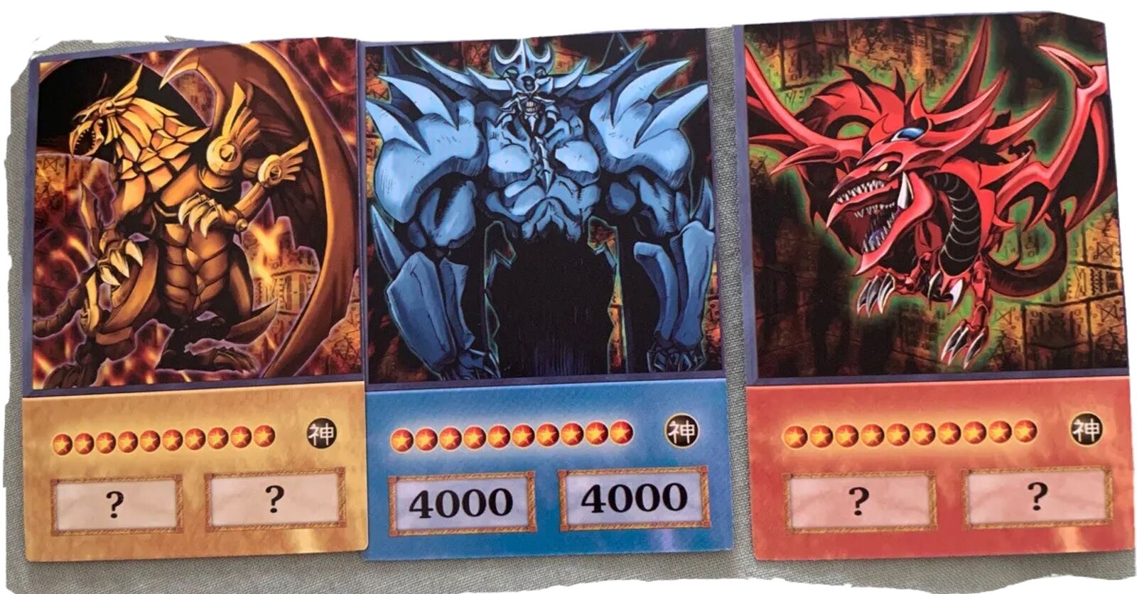 Yu-Gi-Oh Anime Style Cards - Egyptian Gods