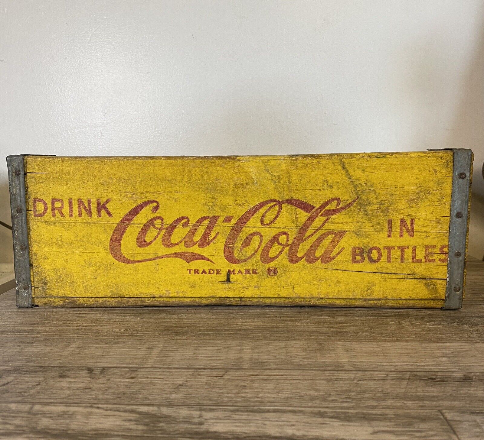Vintage 1960s Coca Cola Crate, Wooden Beverage Coca-Cola Crate