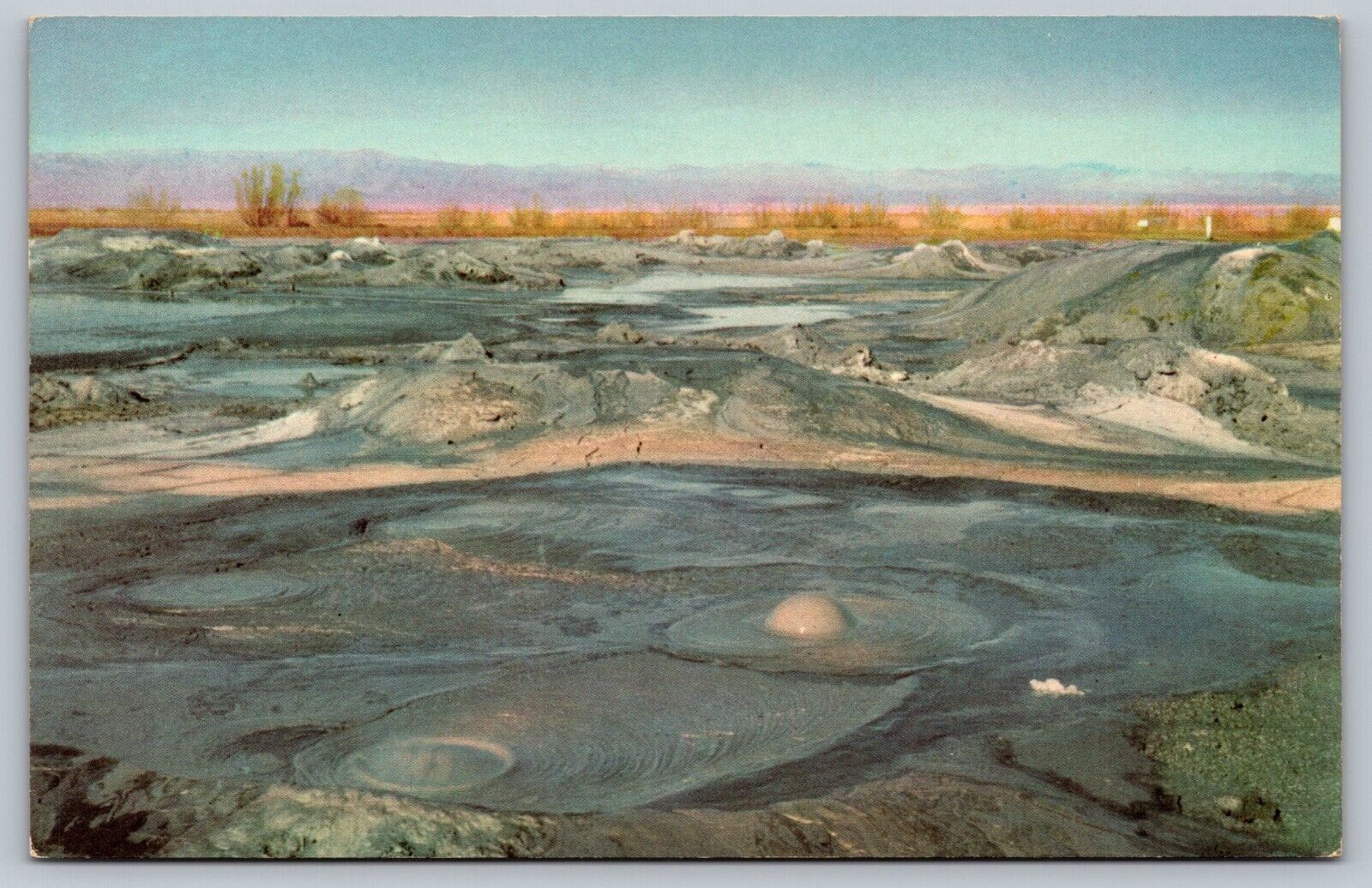 Postcard Salton Sea California Boiling Mud Pots Union Oil 76 Vintage Unused