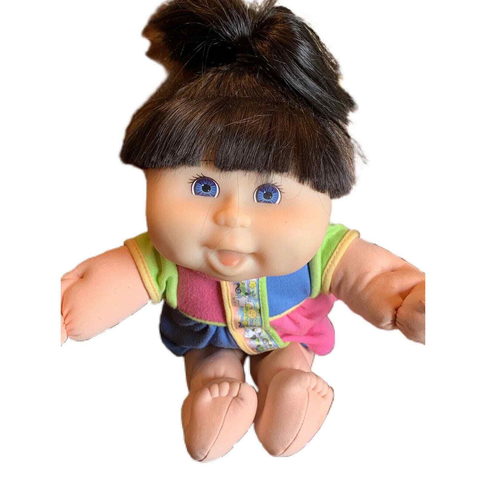 Cabbage Patch Kid 96 Caucasian Girl Brunette Vinyl Head Talking Mattel Soft Body