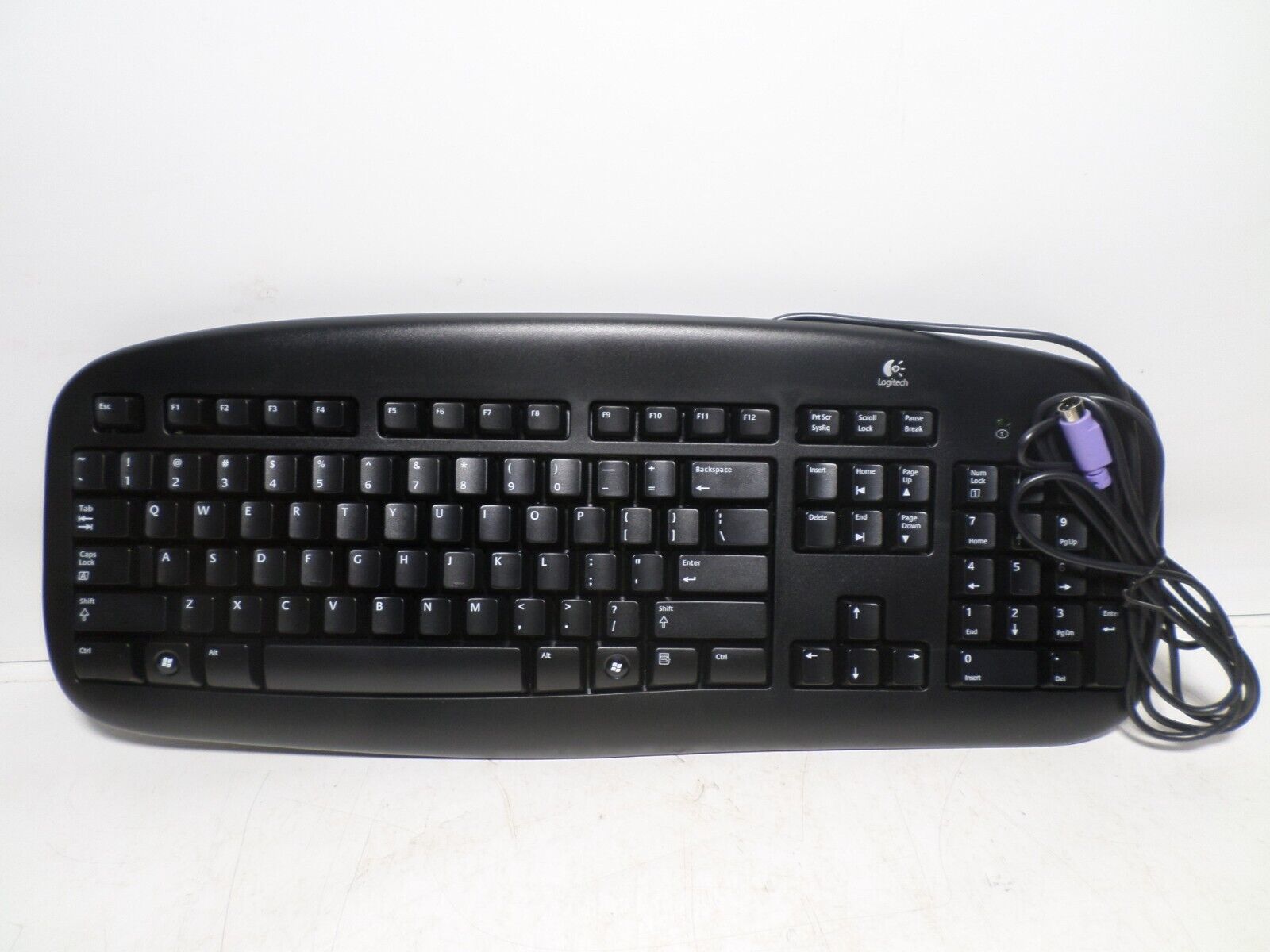 Logitech Value Computer Keyboard PS2 Black Cisnet 868026-0403 Y-SU61 Spill Proof