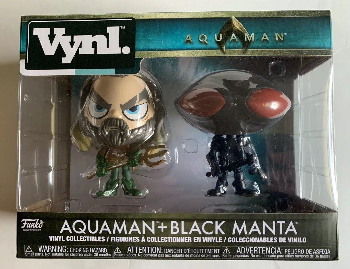  NIB Funko Aquaman and Black Manta Vynl  Figure 2-Pack New          