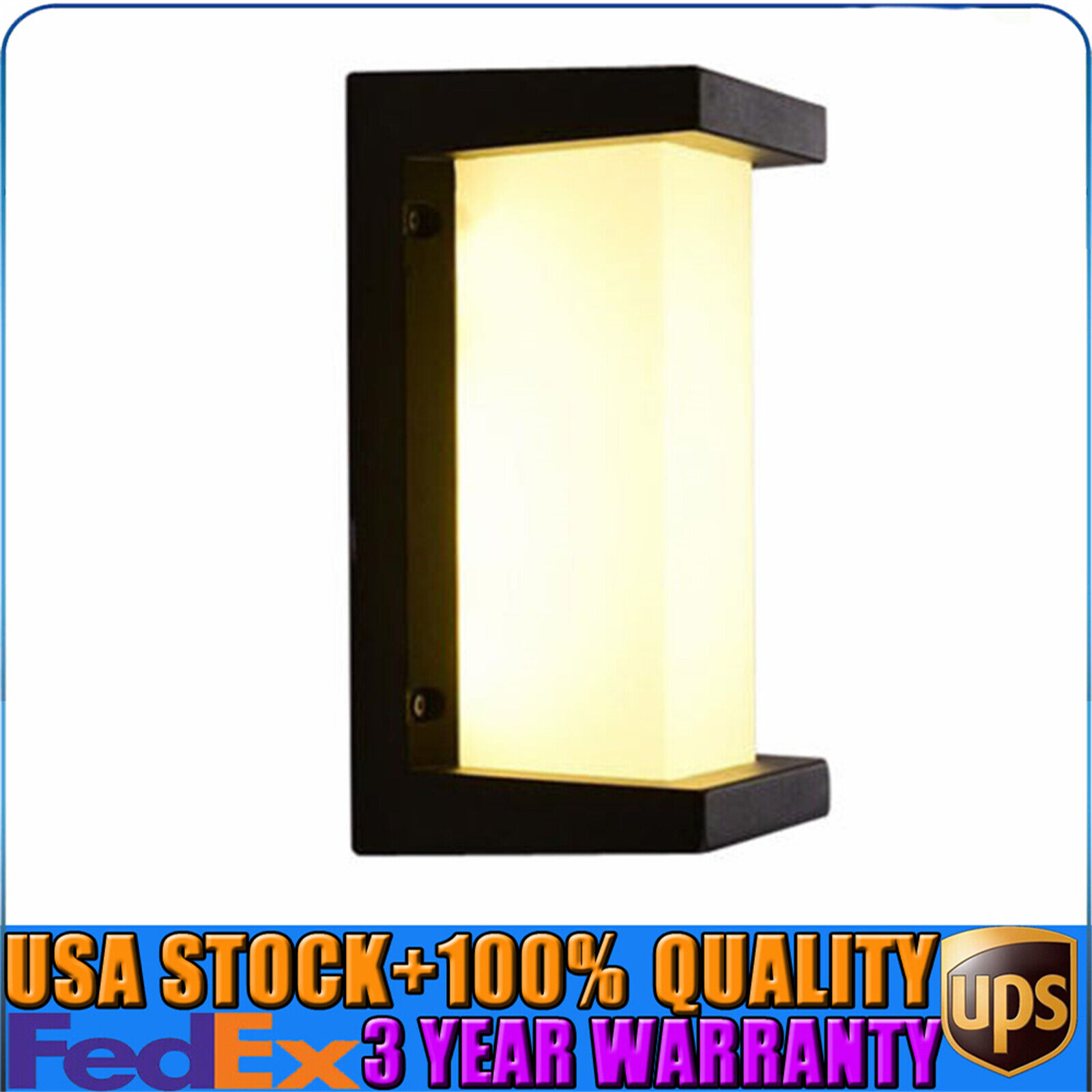 18W Modern LED Wall Light Indoor Outdoor Sconce Hallway Porch Patio Lamp IP65 US