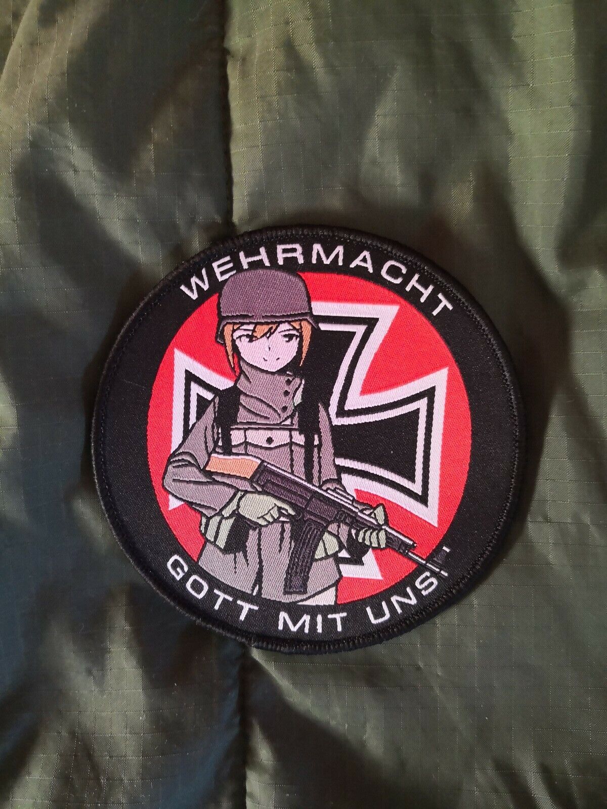 German World War 2 Wehrmacht Military Tactical Hook Loop anime girl panzer Patch