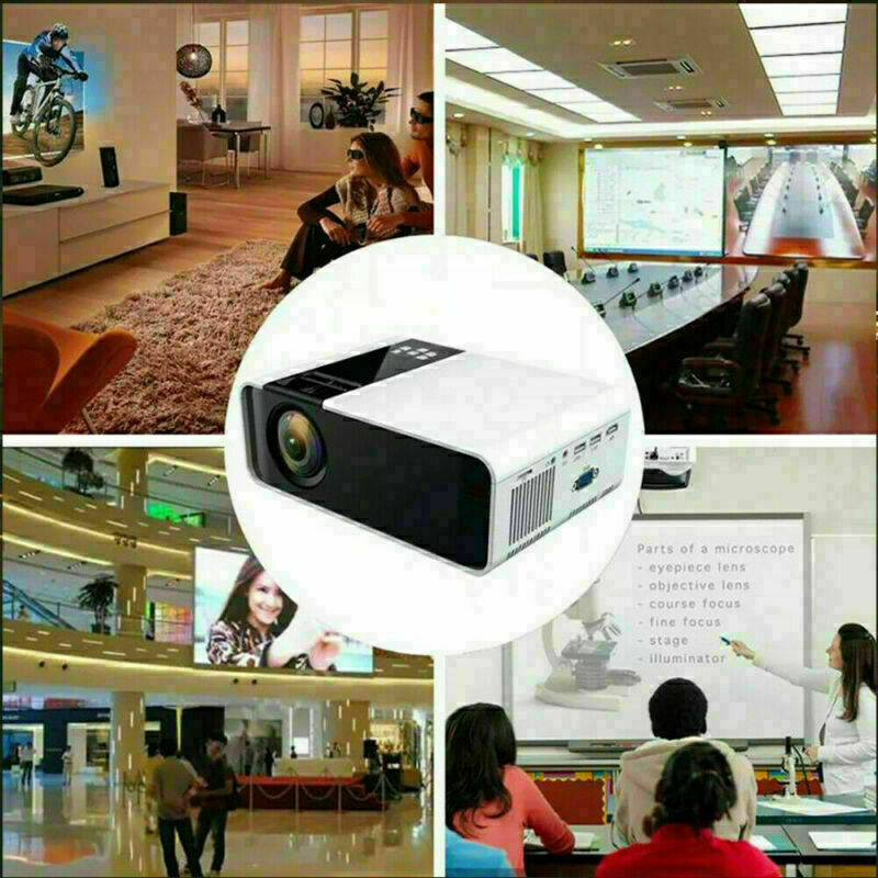 8000 Lumens LED Smart Projector 4K Video  HD 1080P Home Theater HDMI USB VGA AV