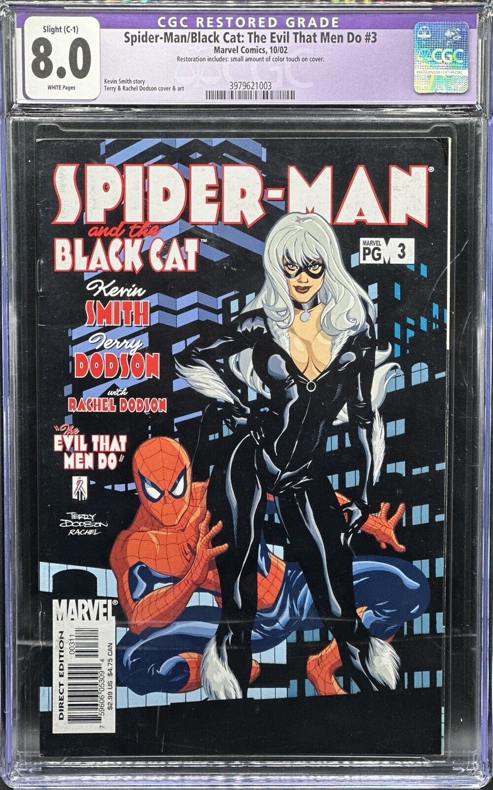 Spider-Man/Black Cat: The Evil That Men Do #3 CGC 8.0 Restored Grade (2002)