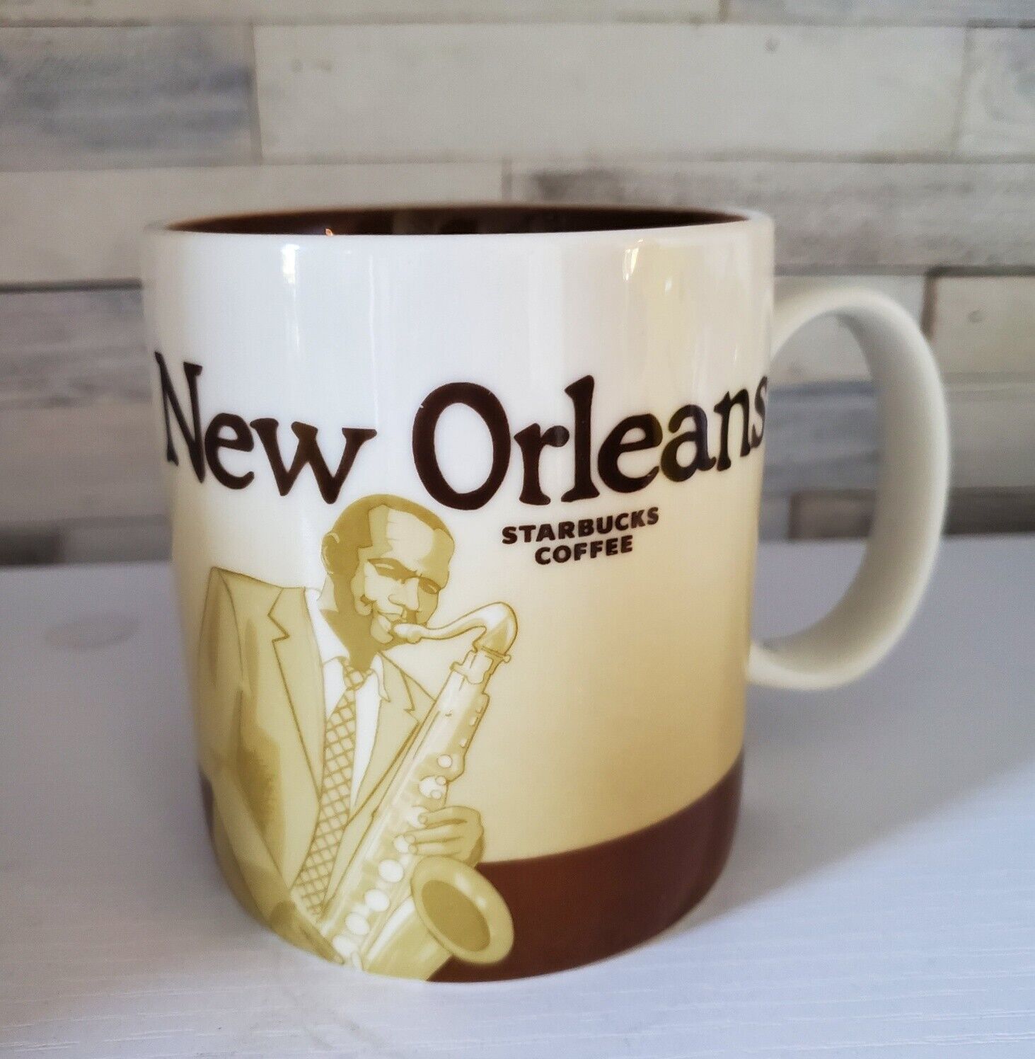 Vintage 2008 NEW ORLEANS Jazz Player Starbucks Coffee Collector Series 16 OZ Mug