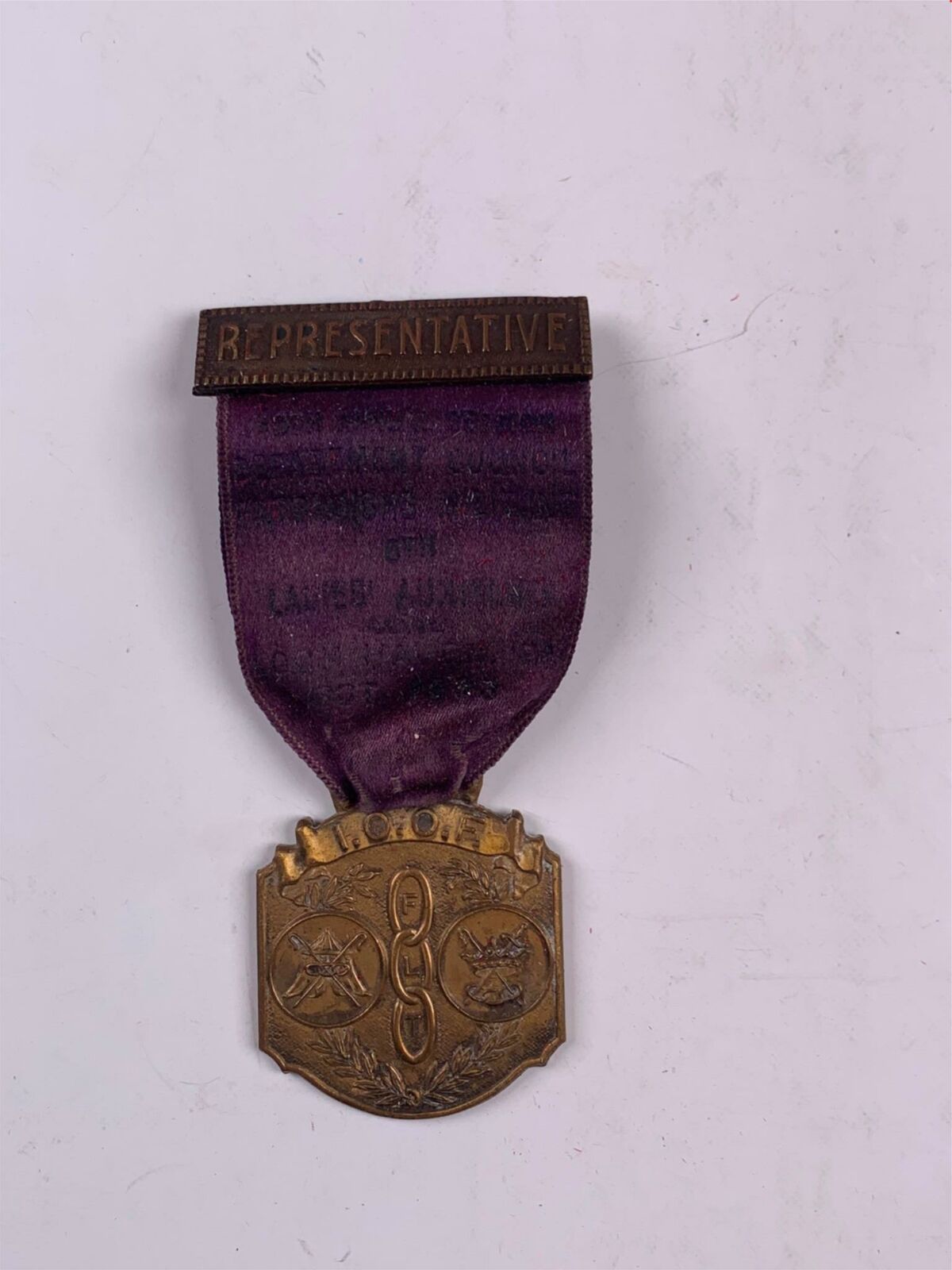 Masonic Medal Ribbon Representative IOOF 